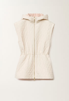 Fabiana Filippi Technical taffeta gilet, vanilla WHITE CTD265F225D8040000