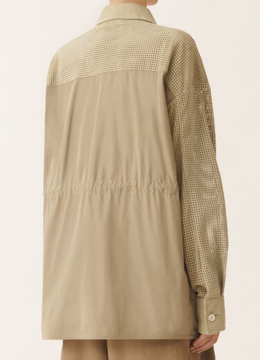 Shirt in perforated suede, khaki Fabiana Filippi Shirt in perforated suede, khaki KHAKI PLD276F720M1360000