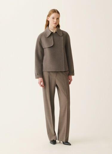 Fabiana Filippi Wool and cashmere double coat, falcon Falcon CTD226F634M3750000