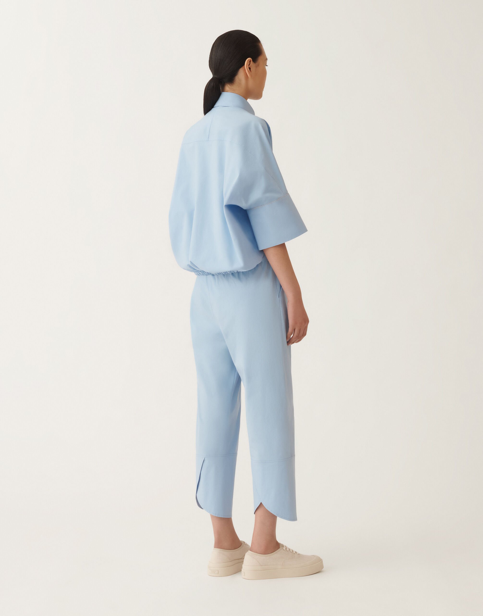 Fabiana Filippi Bluse aus Stretch-Popeline, hellblau HELLBLAU CADC02F356H5450000