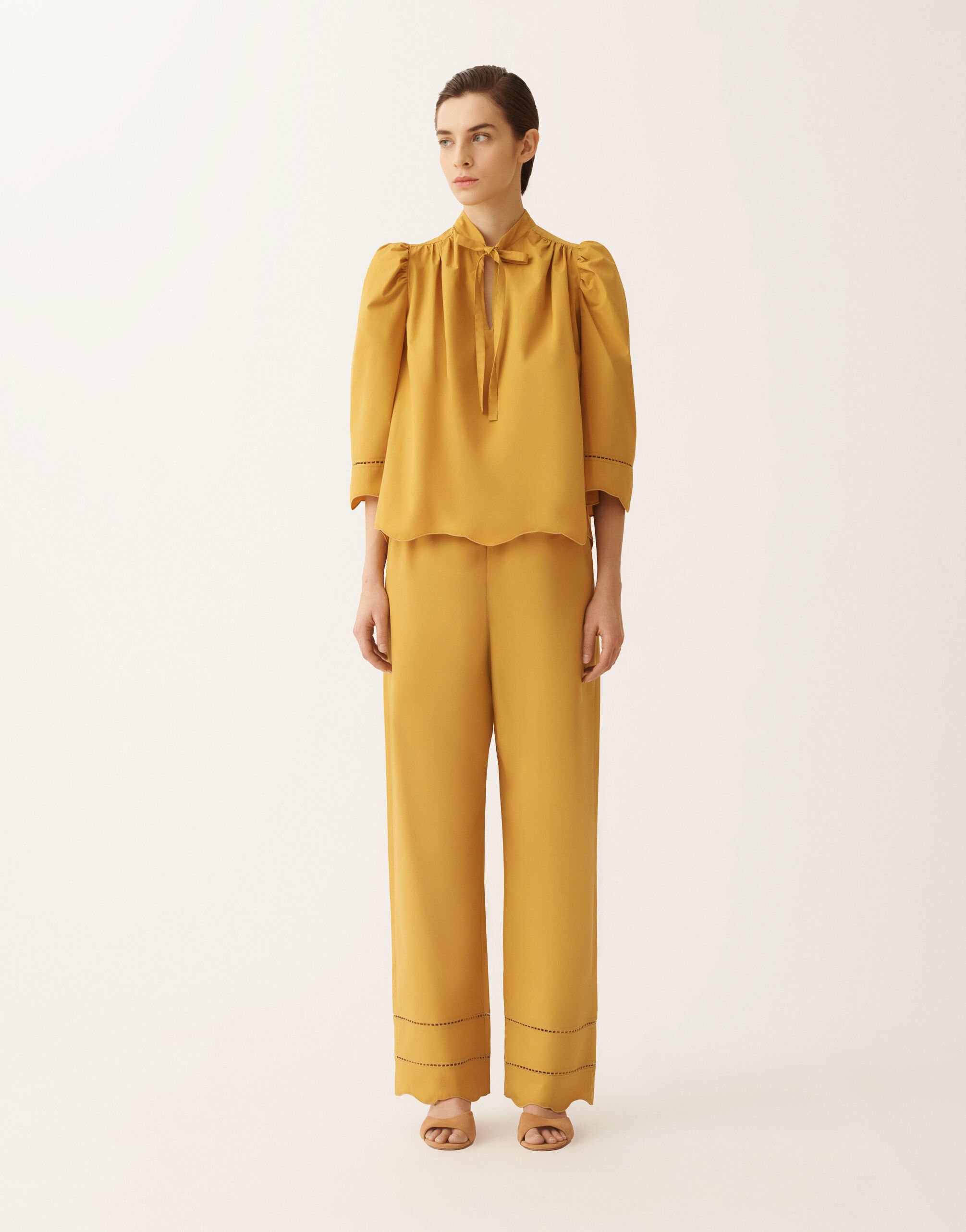 Top de popelina, mostaza Fabiana Filippi Top de popelina, mostaza MOSTAZA TPD276F740M1270000