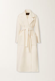 Fabiana Filippi Double-faced soft wool and cashmere coat, butter White CTD225F680D9060000
