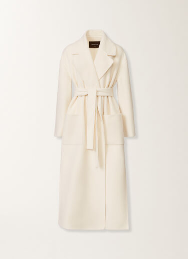 Fabiana Filippi Double-faced soft wool and cashmere coat, butter White CTD225F680D9060000