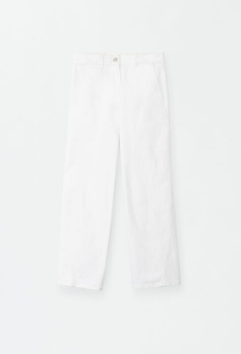 Fabiana Filippi Denim trousers, optical white PAD274F533H4080000