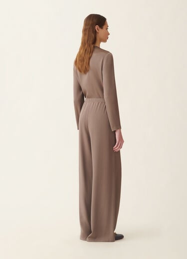 Wide-leg enver satin trousers, falcon Fabiana Filippi Wide-leg enver satin trousers, falcon Falcon PAD216F291D9820000
