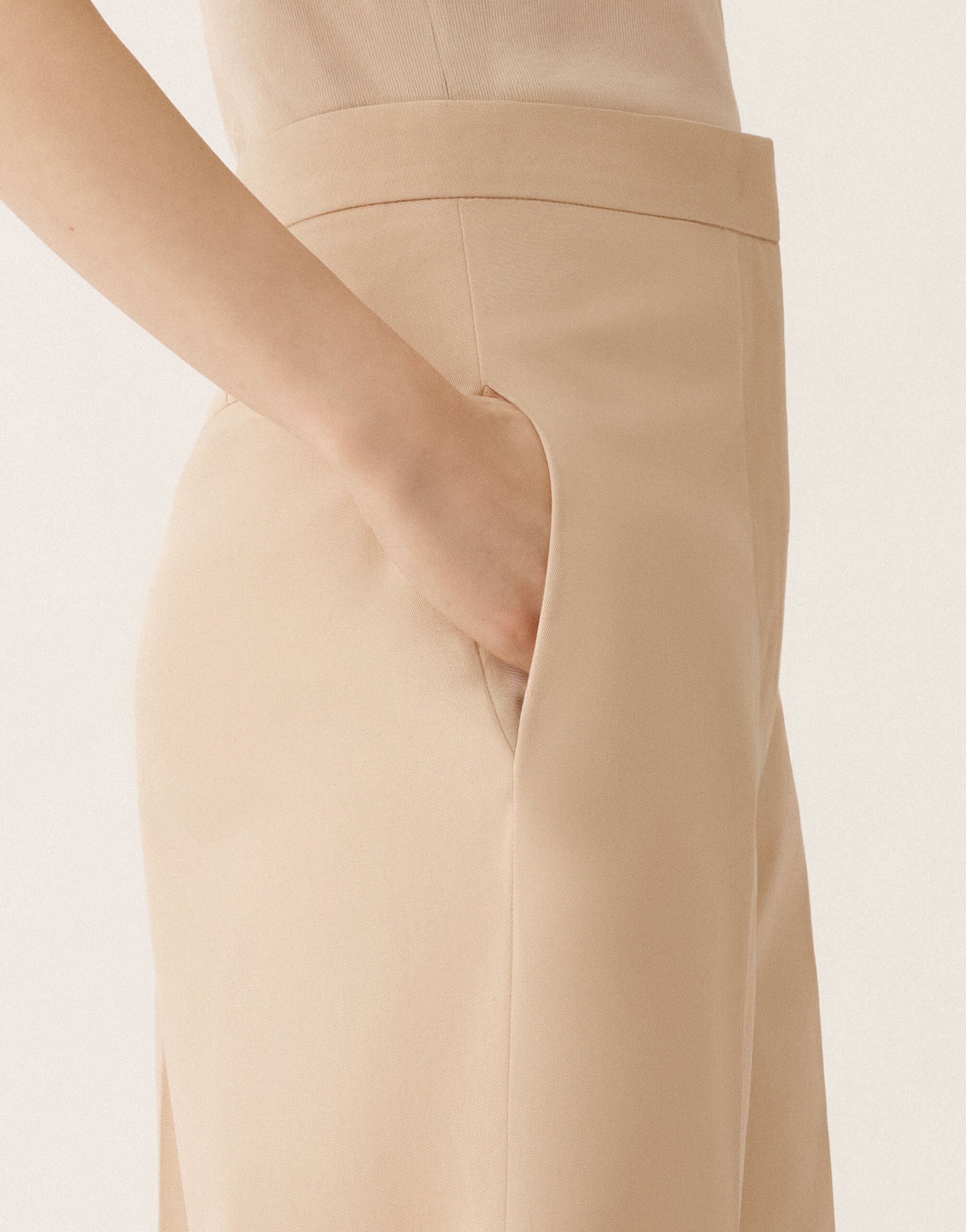 Fabiana Filippi Cotton gabardine trousers, sand SAND PAD275F772L1910000