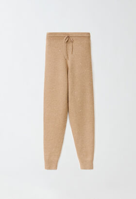 Fabiana Filippi Jogging trousers with sequins, camel BROWN MAD224F574L0010000
