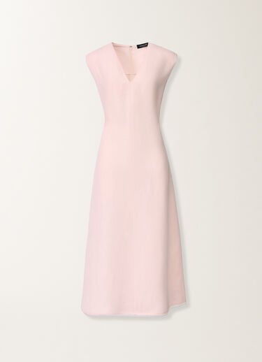 Fabiana Filippi Fluid dress in linen and viscose, petal pink PETAL PINK ABD276F620M1480000