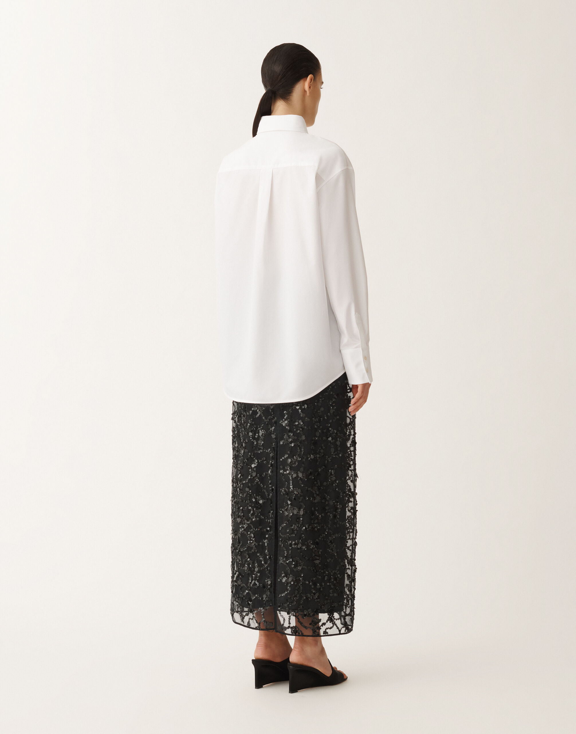 Fabiana Filippi Poplin boyfriend shirt, optical white WHITE CAD265F329D6500000