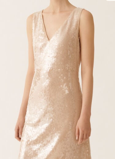 Fabiana Filippi Water-effect sequin dress, nude Beige ABD266F192L7930000