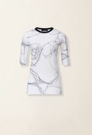 Fabiana Filippi T-shirt en jersey de coton côtelé, blanc Blanc JED216F109M3060000