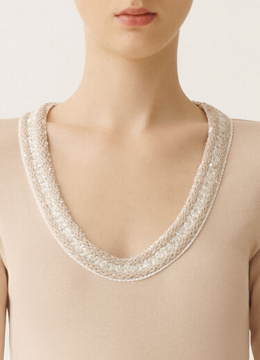 Fabiana Filippi T-shirt en jersey, sable SABLE JED275F151L4540000