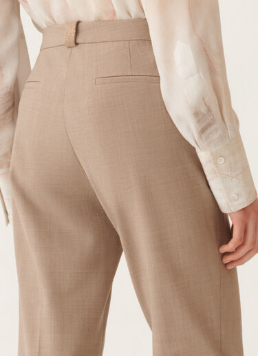 Fabiana Filippi Montefalco trousers in bi-stretch fresco wool, maple Beige PAD215F326L5230000