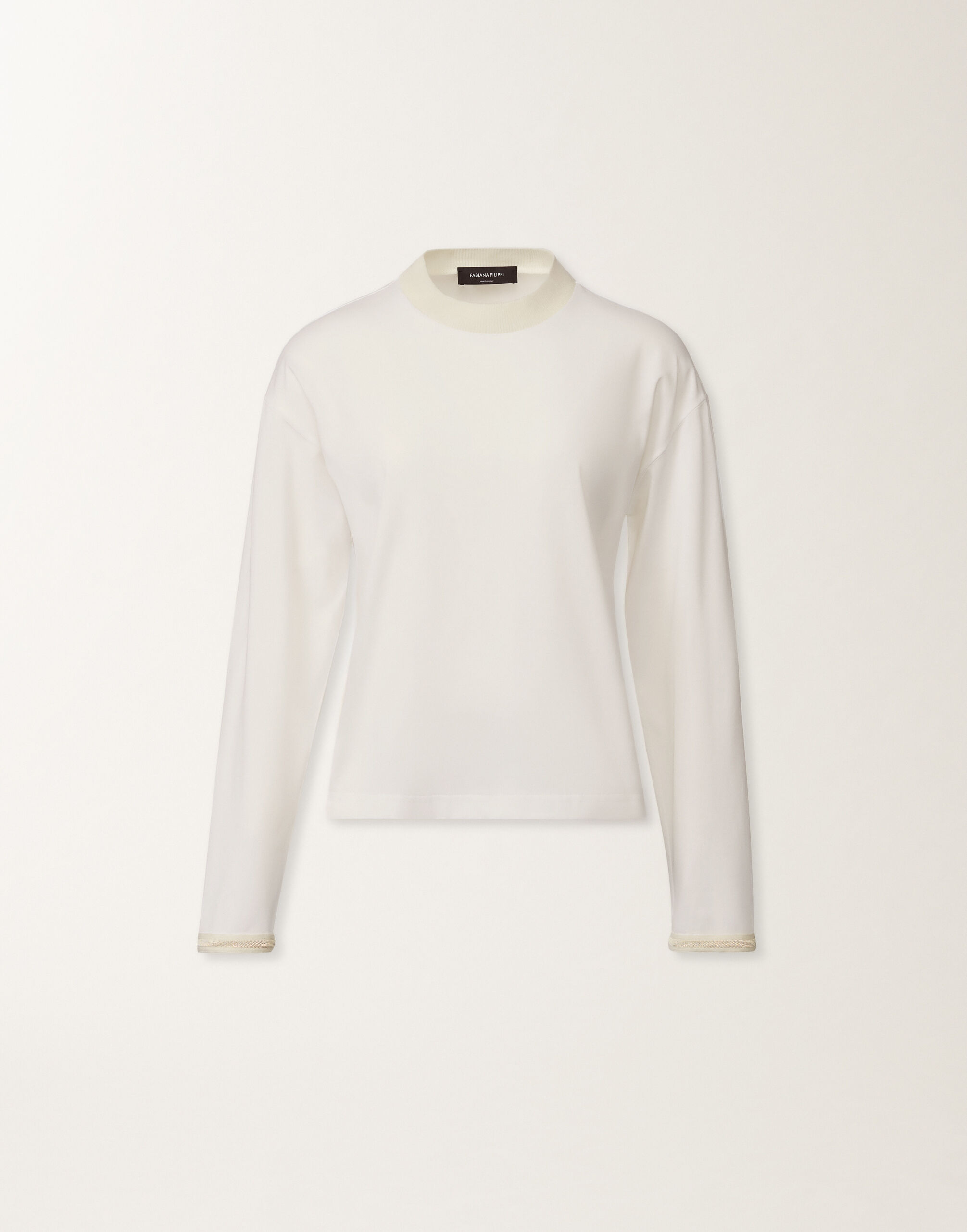 Fabiana Filippi Top de jersey, blanco óptico Blanco JED225F861L6960000