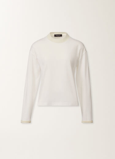 Fabiana Filippi Top de jersey, blanco óptico Blanco JED225F861L6960000