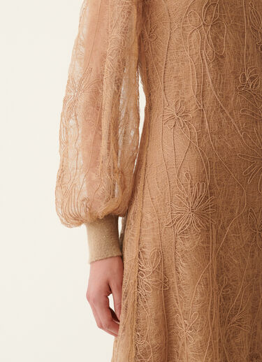 Embroidered lace dress, rattan Fabiana Filippi Embroidered lace dress, rattan Rattan ABD226F599M4340000