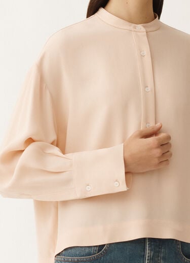 Fabiana Filippi Bluse aus Enver Satin, puderrosa ROSA CAD265F356L2880000