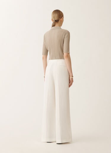 Fabiana Filippi Linen and viscose trousers, white WHITE PAD275F307D5440000