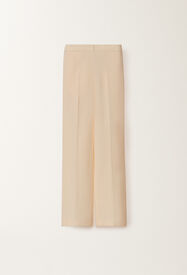 Fabiana Filippi Deruta wool and linen mat trousers, sand BROWN PAD265F320D8220000