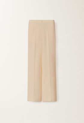 Fabiana Filippi WOOL LINEN HOPSACK STRAIGHT LEG TROUSERS BLACK PAD265F326D4320000