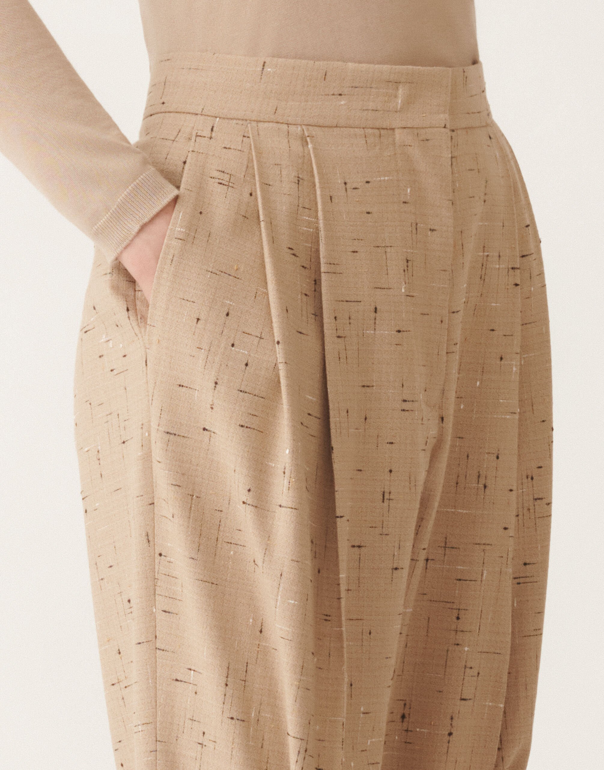 Fabiana Filippi Hose aus geknöpftem Tailoring, ahornfarben Beige PAD215F358D8920000