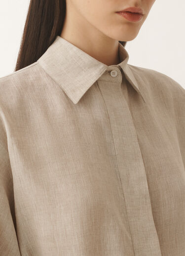 Fabiana Filippi Linen canvas tunic, greige GREIGE CAD275F650L3770000