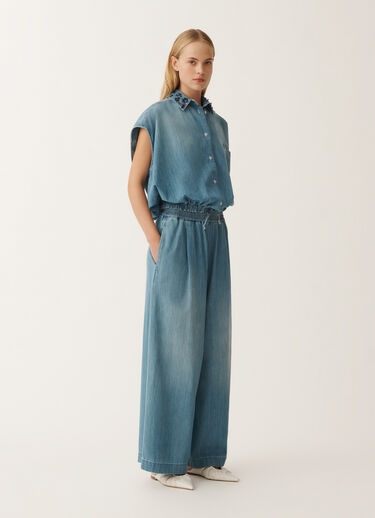 Fabiana Filippi Hemd aus Chambray, hellblau BLAU CAD275F598L3840000
