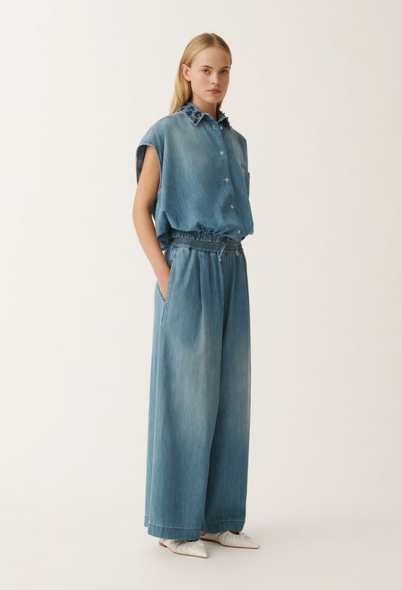 Fabiana Filippi Chambray shirt, light blue BLUE CAD275F598L3840000