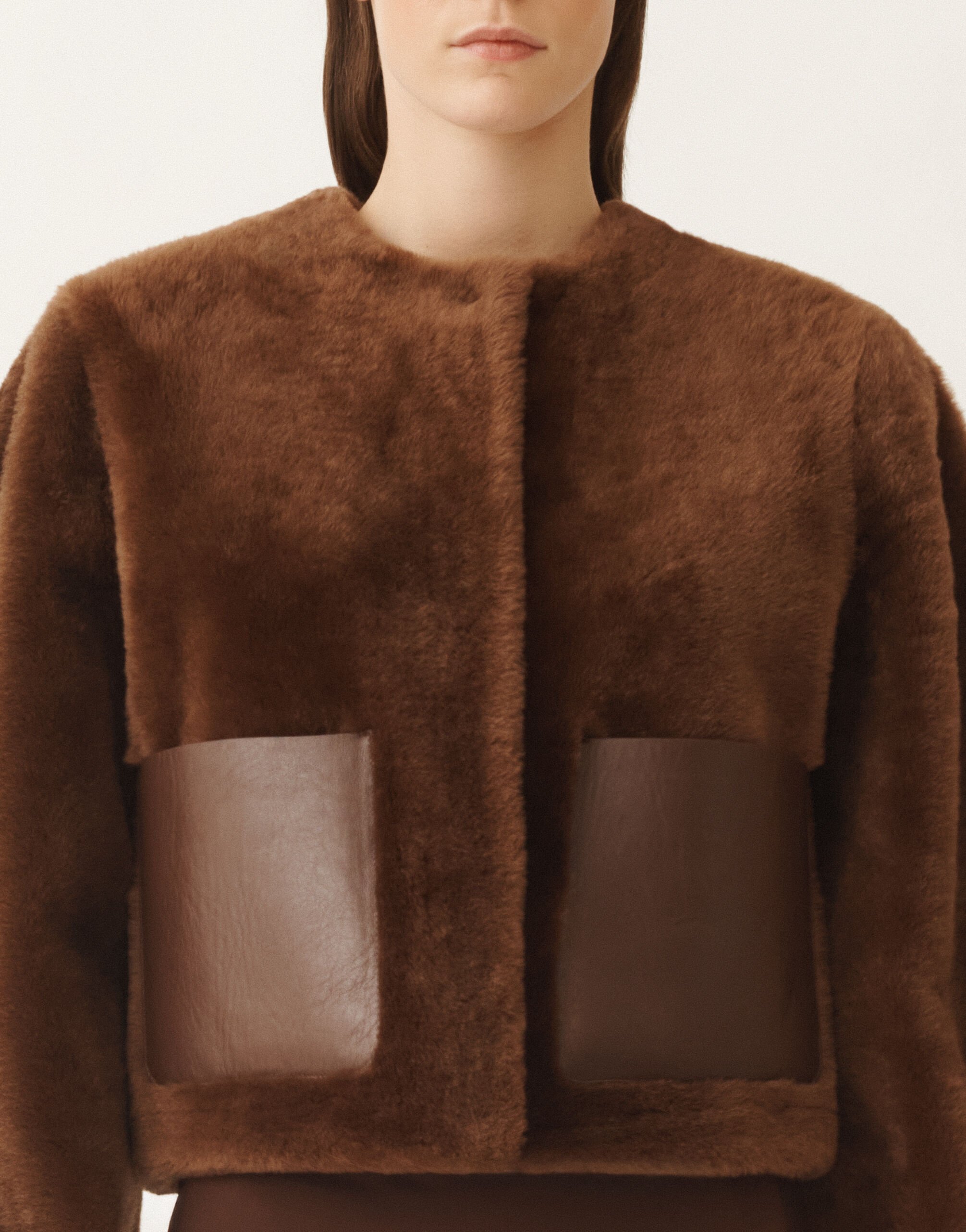 ＹＫ　FABIANA FILIPPI ブラウン ジャケット Shearling jacket, mahogany for Women | Fabiana Filippi®