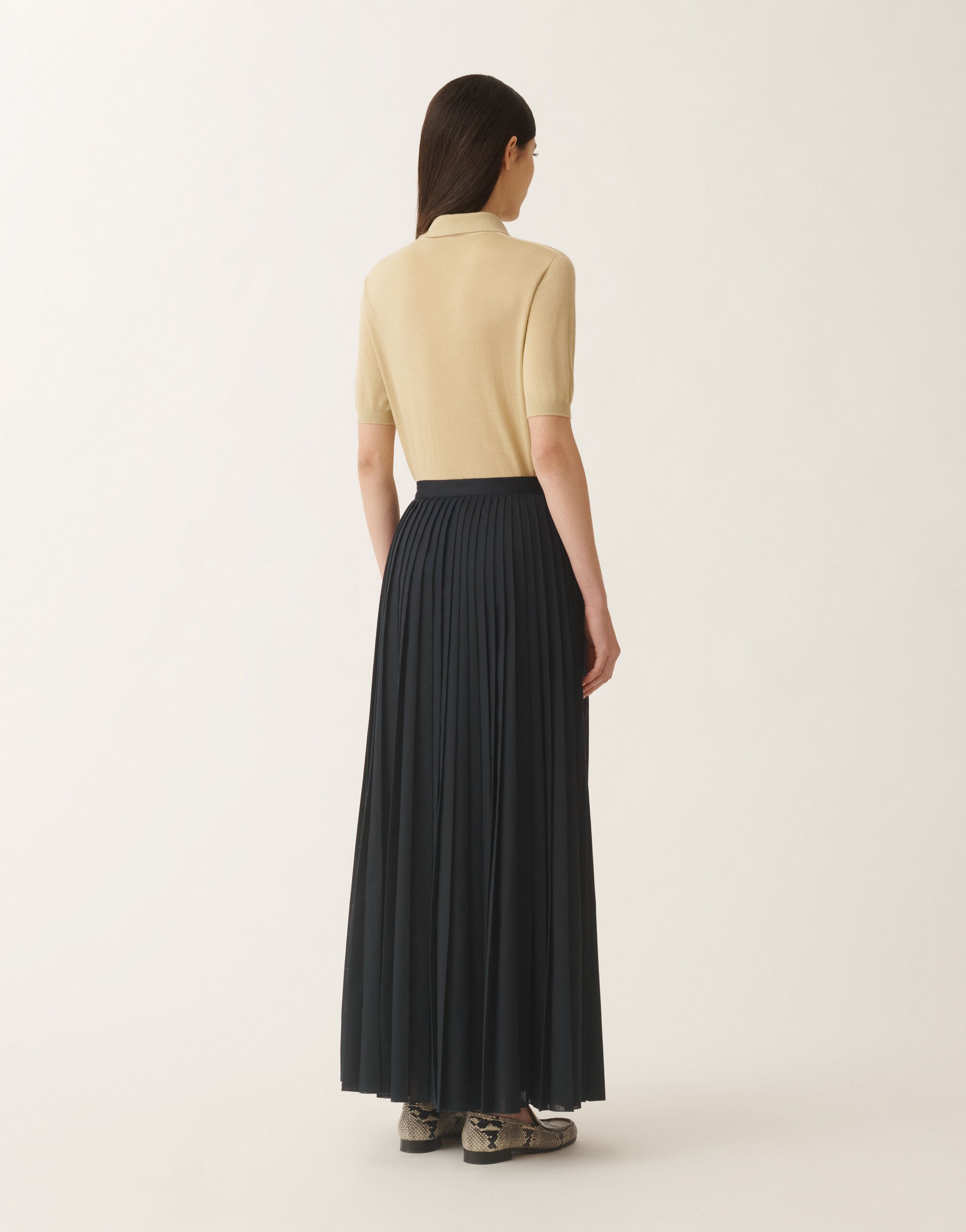 ワンピース FABIANA FILIPPI Women Mid Skirts ABD275F633 5146 BLUE Linen and viscose skirt, midnight blue for Women | Fabiana