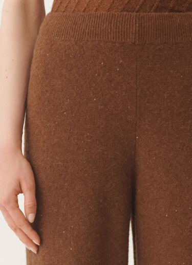 Fabiana Filippi Hose aus Wolle und Seide mit Pailletten, mahagonibraun Braun PAD215F391D2960000