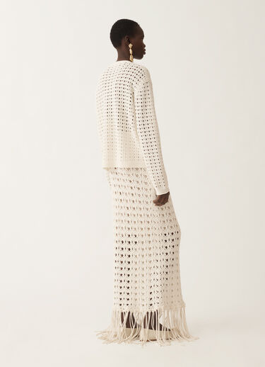 Fabiana Filippi Maglia in Platinum, rafia BIANCO MAD215F039L5050000
