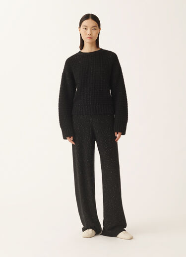 Fabiana Filippi Platinum sweater with sequins, black Black MAD225F104L6170000