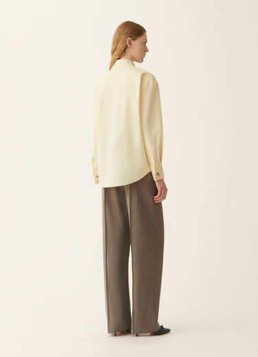 Long poplin shirt, vanilla yellow Fabiana Filippi Long poplin shirt, vanilla yellow Vanilla yellow CAD226F693D6500000