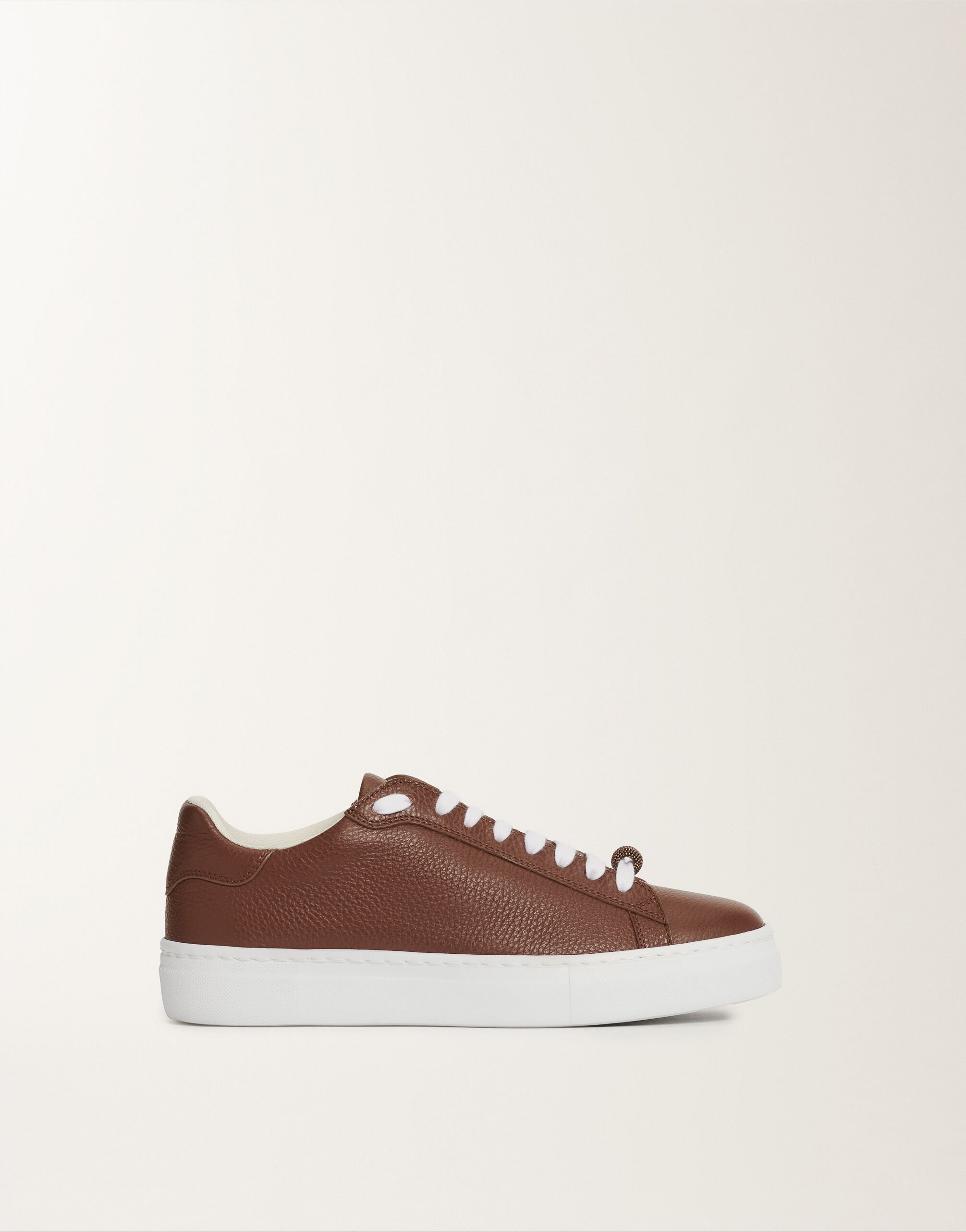 FABIANA FILIPPI シューズ Fabiana Filippi White Leather Sneaker With Monili Details