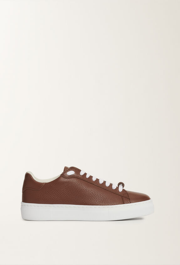 Fabiana Filippi Vintage nappa leather sneakers, mahogany BROWN ASD215A939L8040000
