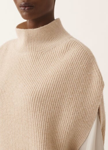 Fabiana Filippi Pullover aus Platin mit Pailletten, Kordel Beige MAD225F538L6760000