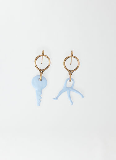 Fabiana Filippi BRASS PENDANT EARRINGS LIGHT BLUE BXD274A966H1590000