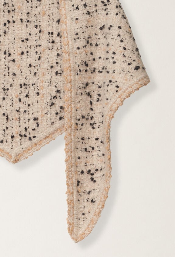 Fabiana Filippi Buttoned tweed scarf, maple and black BEIGE SAD215A896L5450000