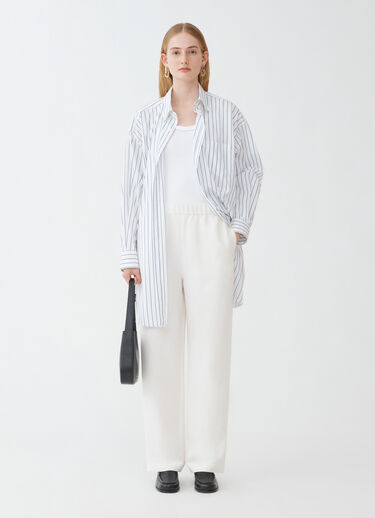 Fabiana Filippi VISCOSE LINEN JOGGING TROUSERS WHITE PAD274F255D5440000