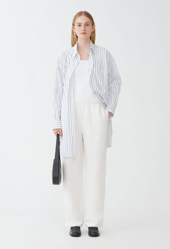 Fabiana Filippi VISCOSE LINEN JOGGING TROUSERS WHITE PAD274F255D5440000