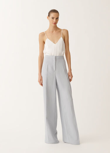 Fabiana Filippi Linen and viscose trousers, mauve LAVENDER PAD275F307D5440000