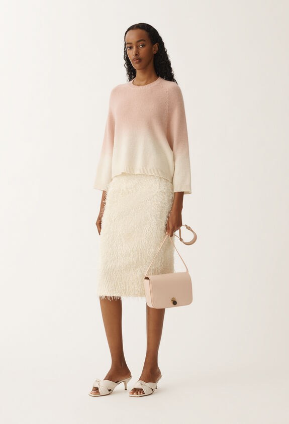 Fabiana Filippi Gradient platinum cape, blush PINK MAD265F102L1600000