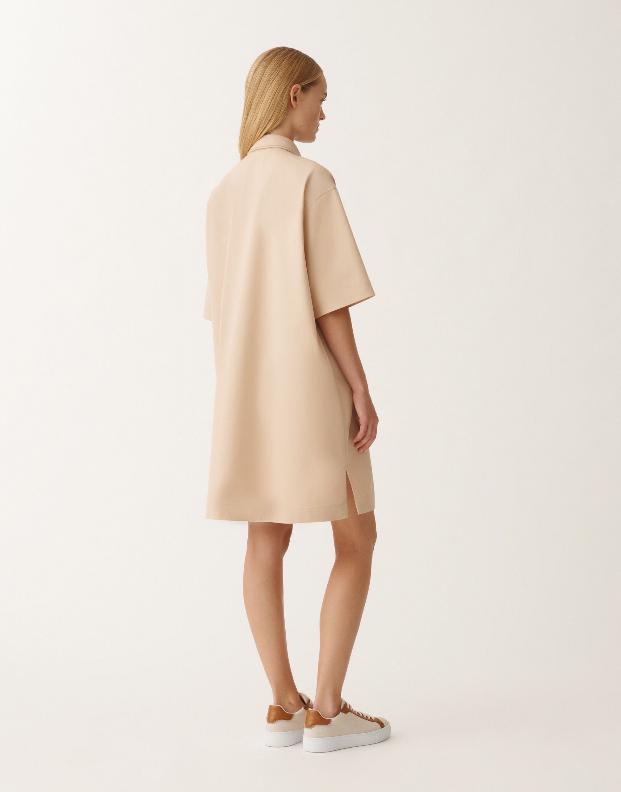 Fabiana Filippi Cotton gabardine mini dress, sand BROWN ABD265F229L1920000