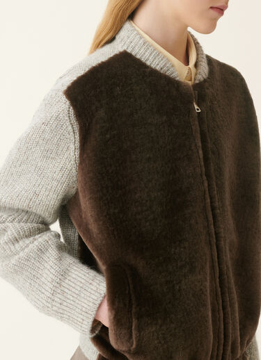 Fabiana Filippi Merino shearling bomber jacket, falcon Falcon PLD226F673M4960000