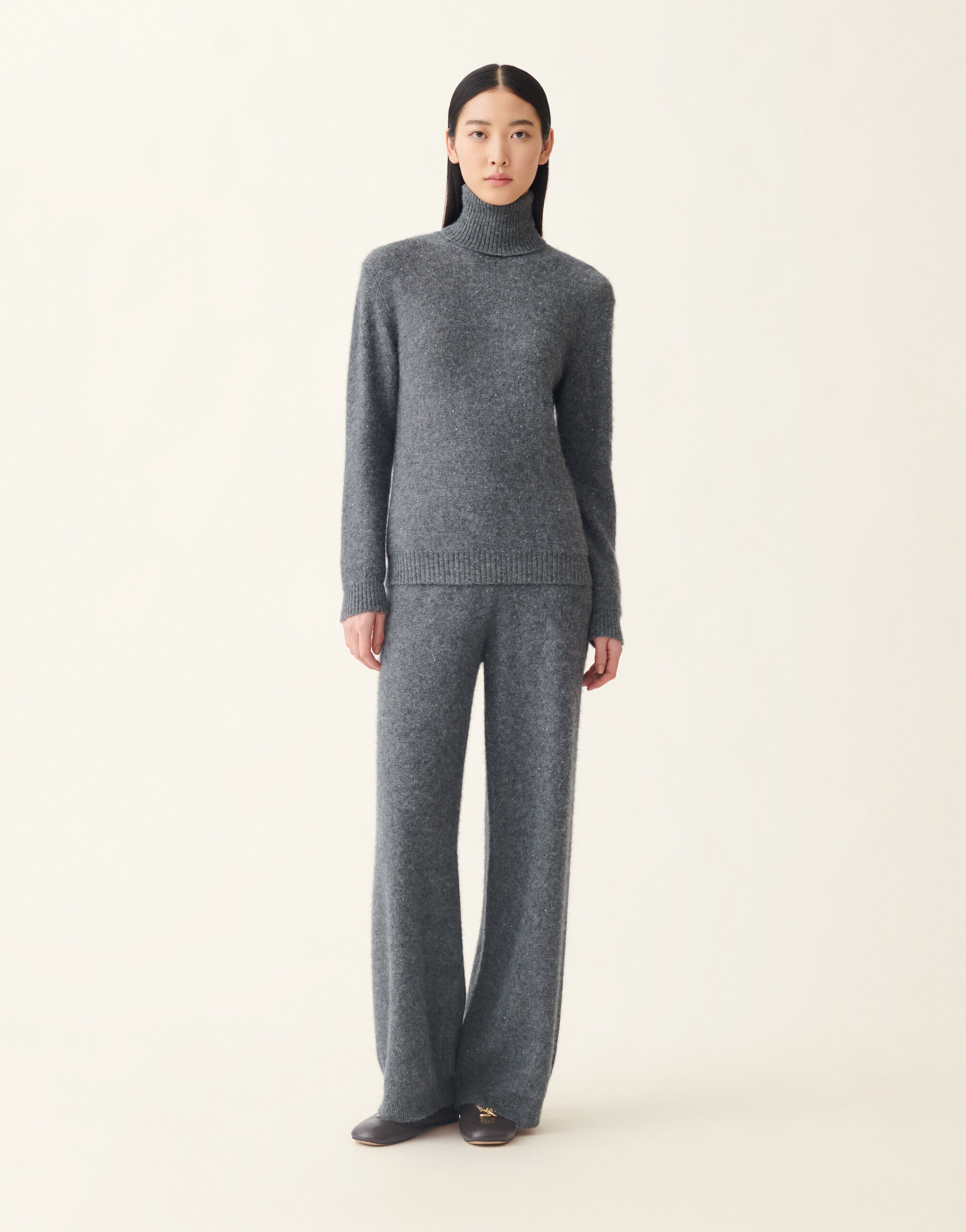 Sequin turtleneck sweater, charcoal Fabiana Filippi Sequin turtleneck sweater, charcoal Charcoal MAD226F098D2960000