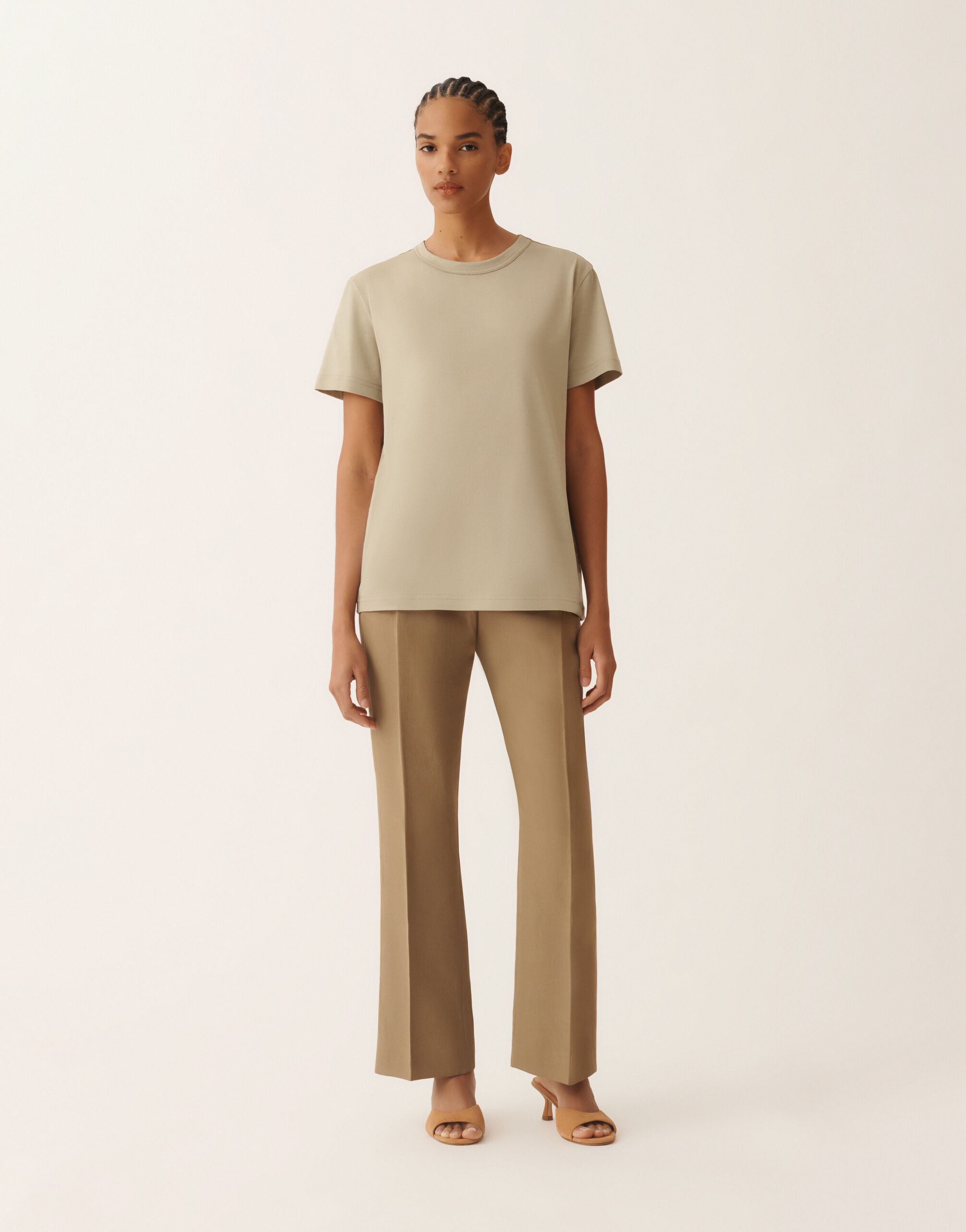 Jersey T-shirt, khaki for Women | Fabiana Filippi®