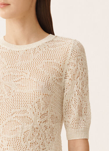 Pull en micro-paillettes, mastice Fabiana Filippi Pull en micro-paillettes, mastice MASTIC MAD276F131D8640000