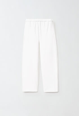 Fabiana Filippi Milano rib-knit jersey jogging Gubbio trousers, white WHITE PAD264F272I8880000