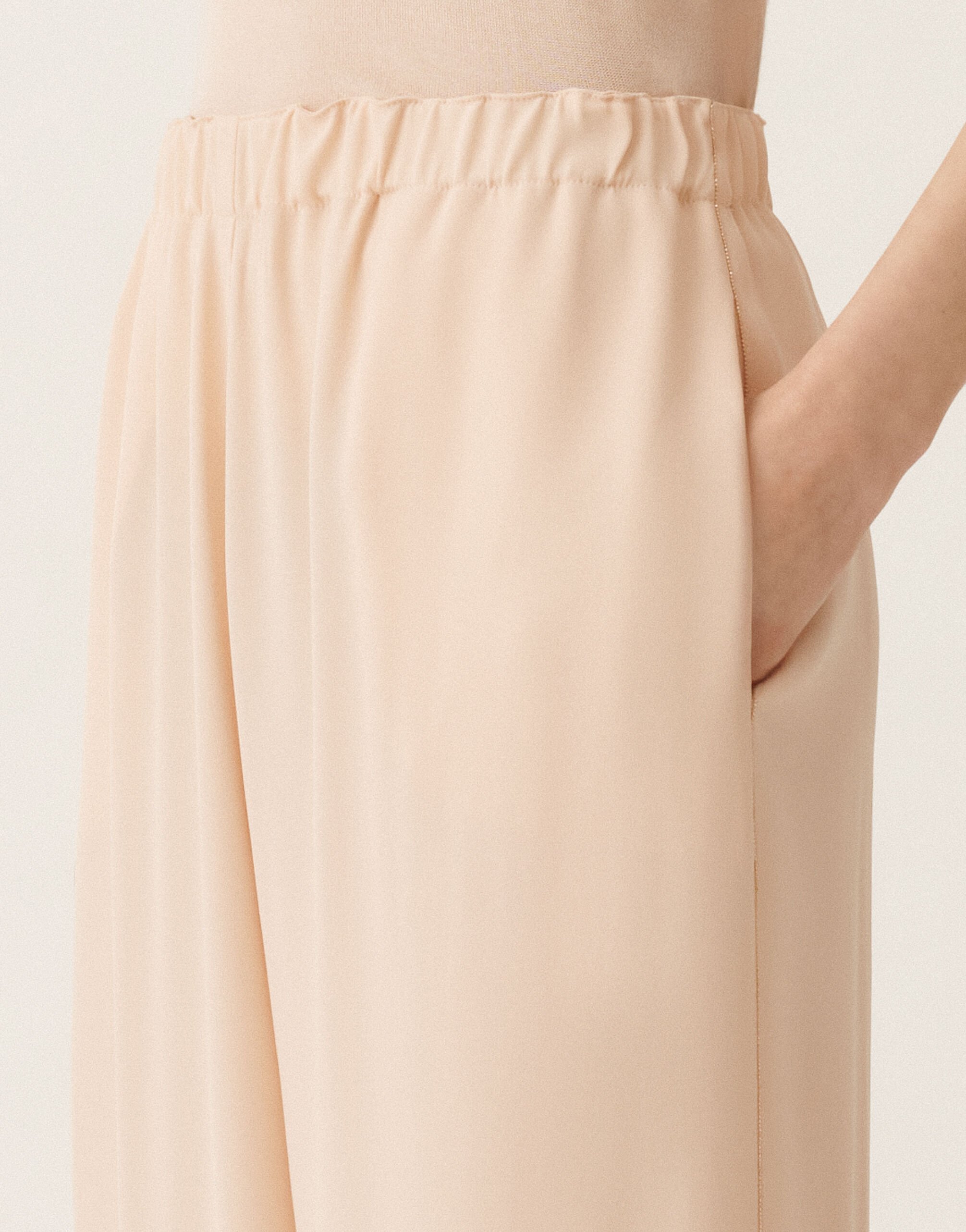Fabiana Filippi Trevi longer envers satin trousers, dusty pink PINK PAD265F456L2880000